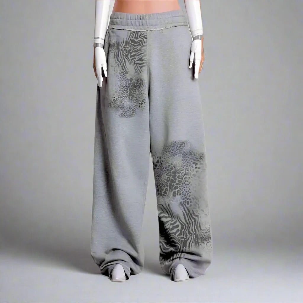 Cheetah Print Heavyweight Loose Fit Sweatpants