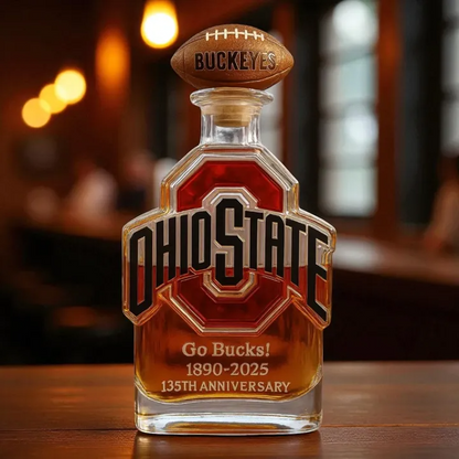 Ohio State Buckeyes Go Bucks 1980-2025 135th Anniversary Custom Bottle