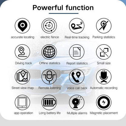 GPS Tracker with Strong Magnetic Attachment | Anti-Loss Vehicle Tracking Device for Cars and Motorcycles