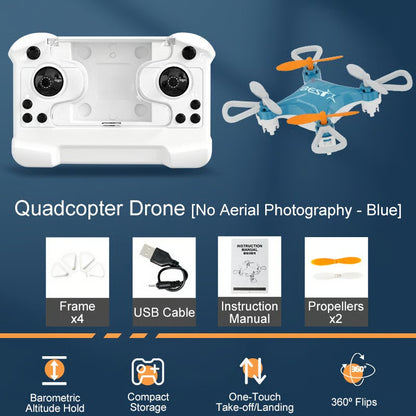Top Christmas Gift 2025 All-Ages Mini Drone with Easy Stunt Flights & 360° Tricks - Perfect Beginner-Friendly Flyer!
