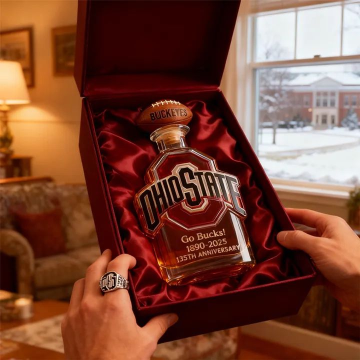 Ohio State Buckeyes Go Bucks 1980-2025 135th Anniversary Custom Bottle