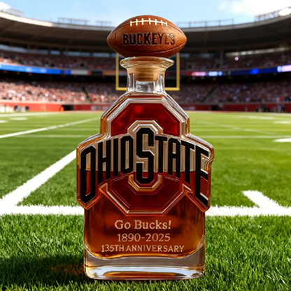 Ohio State Buckeyes Go Bucks 1980-2025 135th Anniversary Custom Bottle