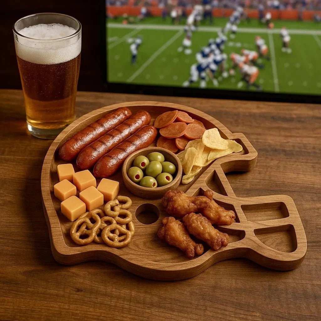 Team Legacy Wooden Charcuterie Board – Game Day Platter