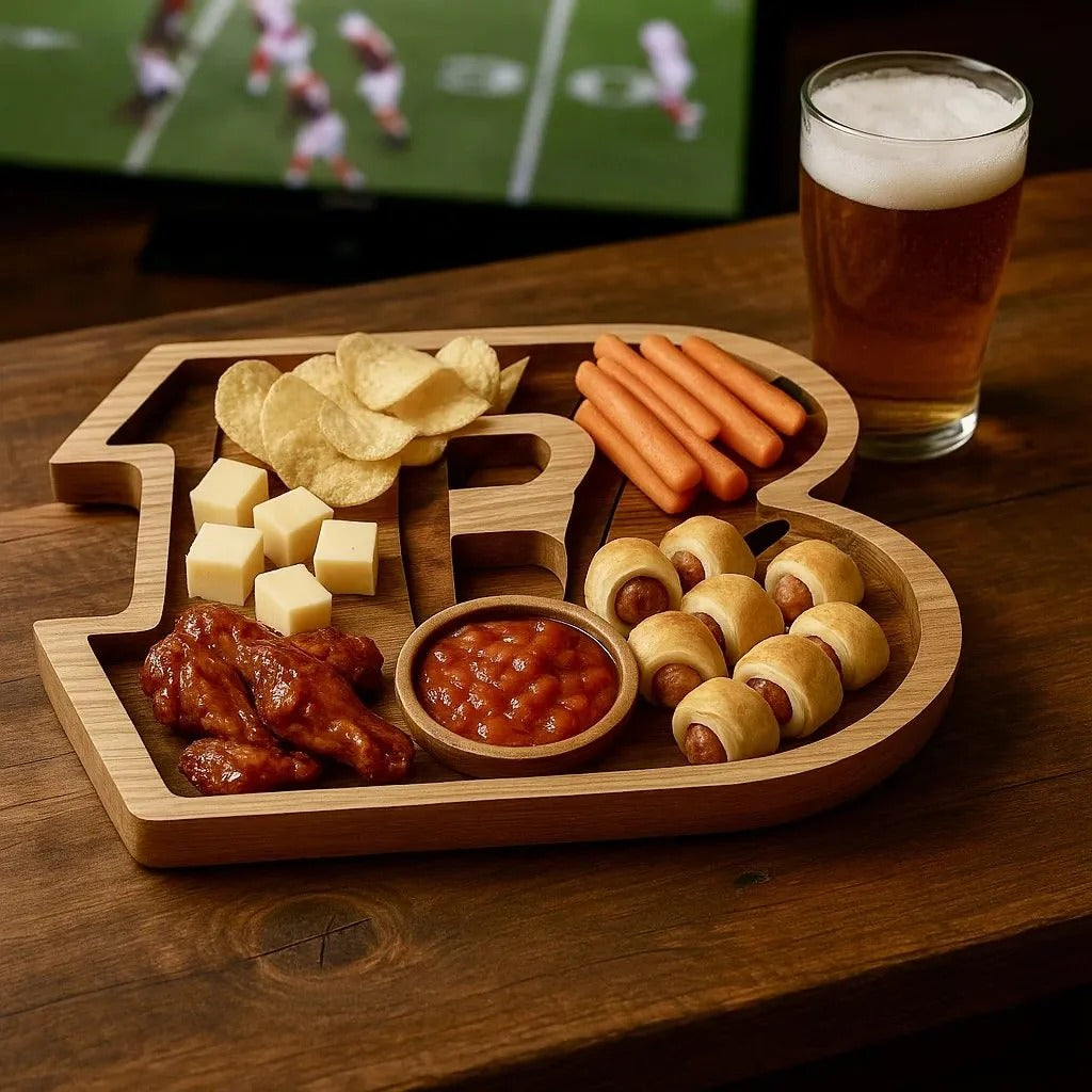 Team Legacy Wooden Charcuterie Board – Game Day Platter
