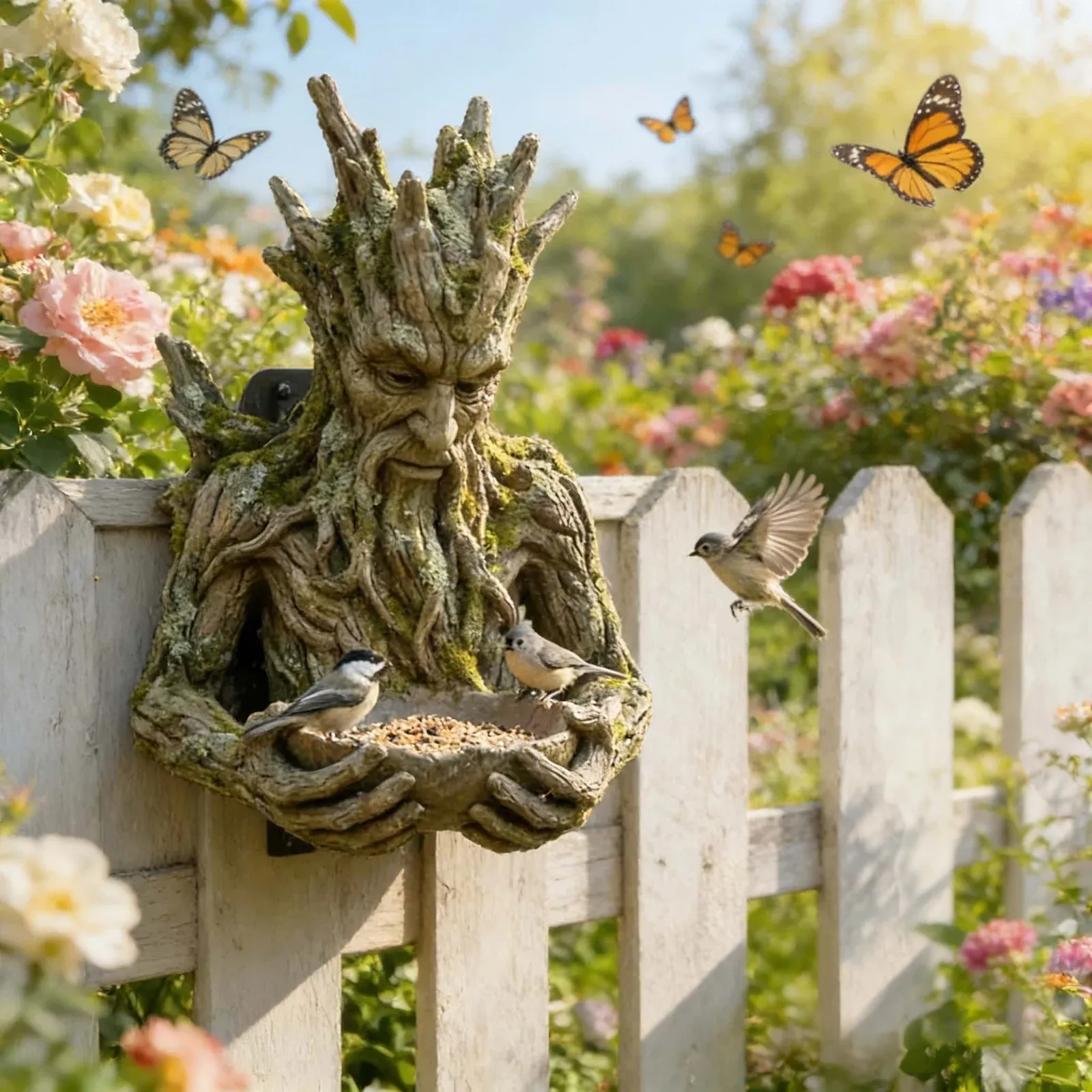 The Quiet Offering A Tree-Integrated Bird Feeding Sculpture