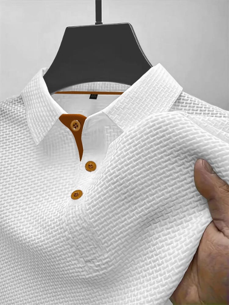 Harrison | Men's Textured Knit Polo Shirt