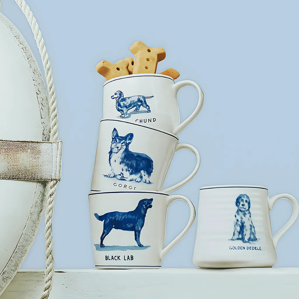 Stoneware Dog Coffee Mug