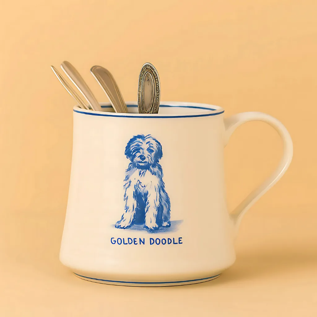 Stoneware Dog Coffee Mug