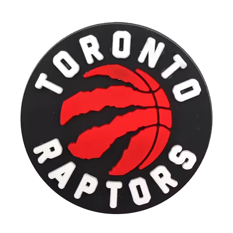 8-Piece Raptors Toronto Basketball Shoe Charms Set for Clogs – Sport-Style Decorative Charms for Kids & Adults