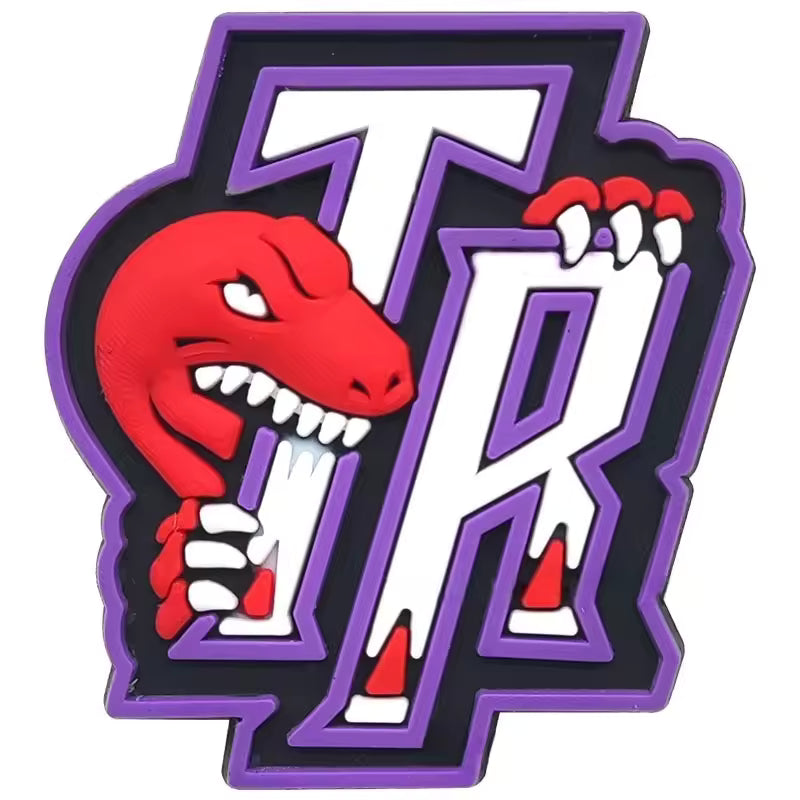 8-Piece Raptors Toronto Basketball Shoe Charms Set for Clogs – Sport-Style Decorative Charms for Kids & Adults