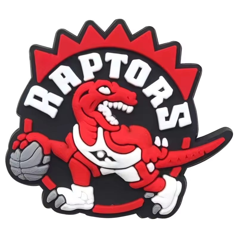 8-Piece Raptors Toronto Basketball Shoe Charms Set for Clogs – Sport-Style Decorative Charms for Kids & Adults