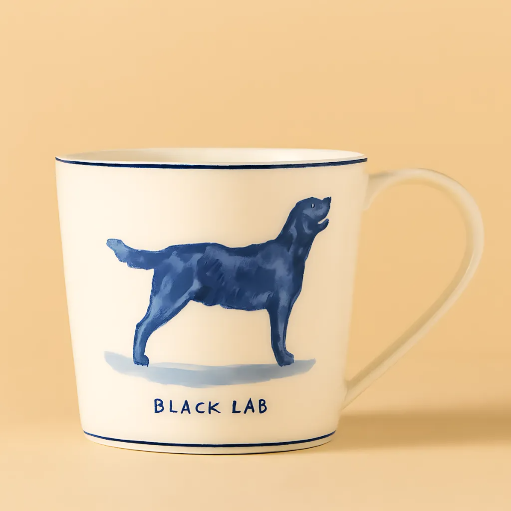 Stoneware Dog Coffee Mug
