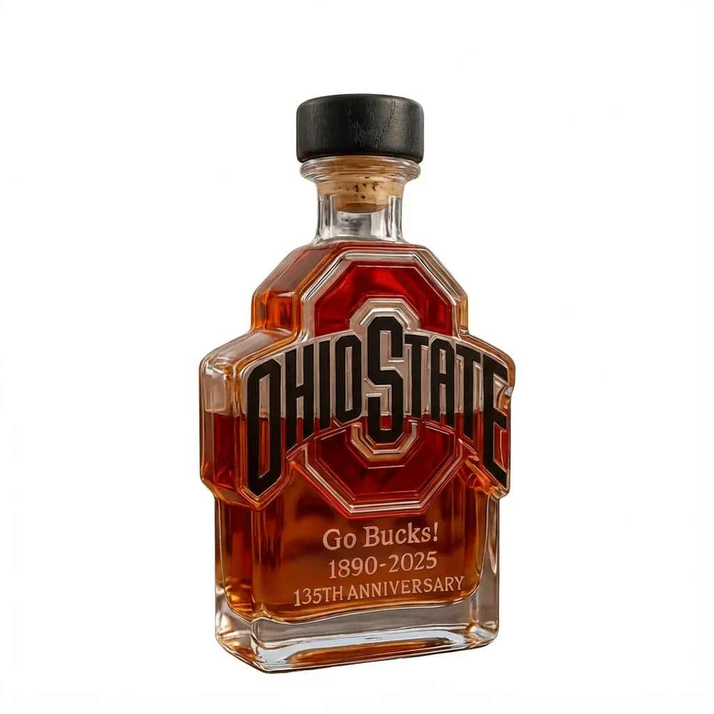 Ohio State Buckeyes Go Bucks 1980-2025 135th Anniversary Whiskey Bottle