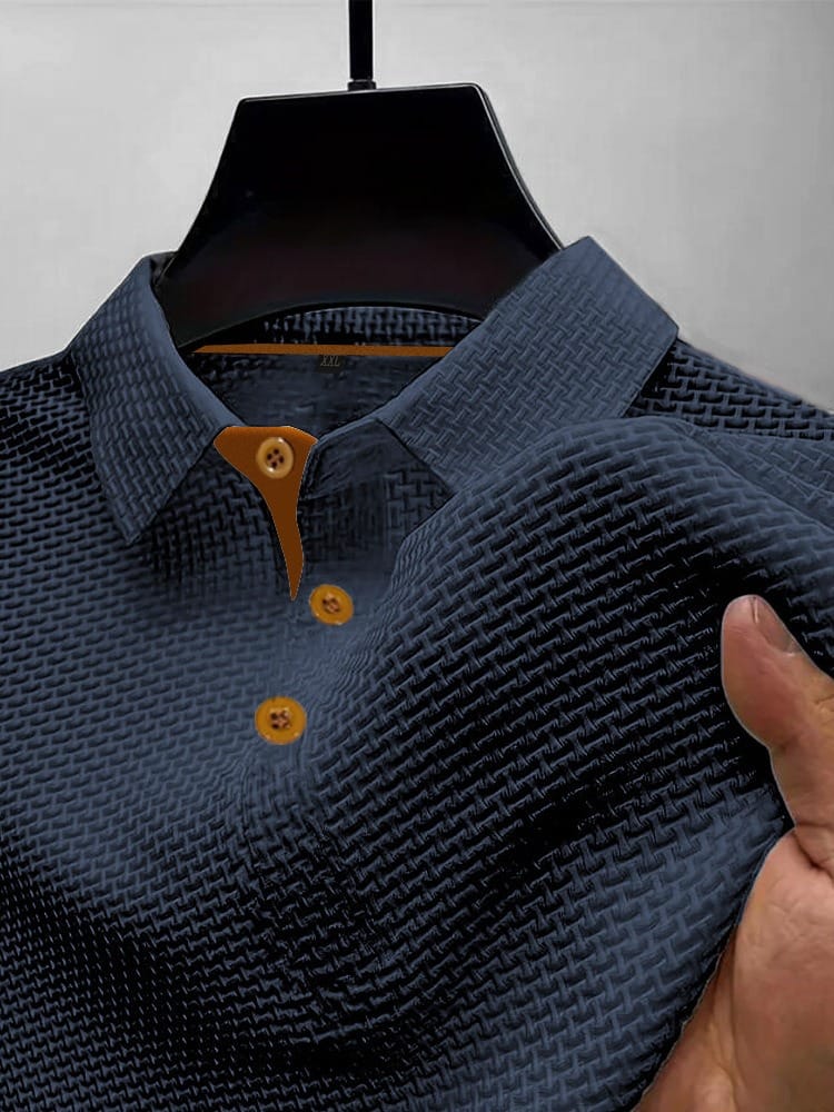 Harrison | Men's Textured Knit Polo Shirt