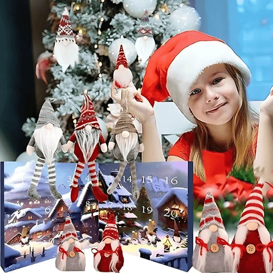 Holiday Gnome Advent Calendar – 24 Plush Gnomes for Festive Decor