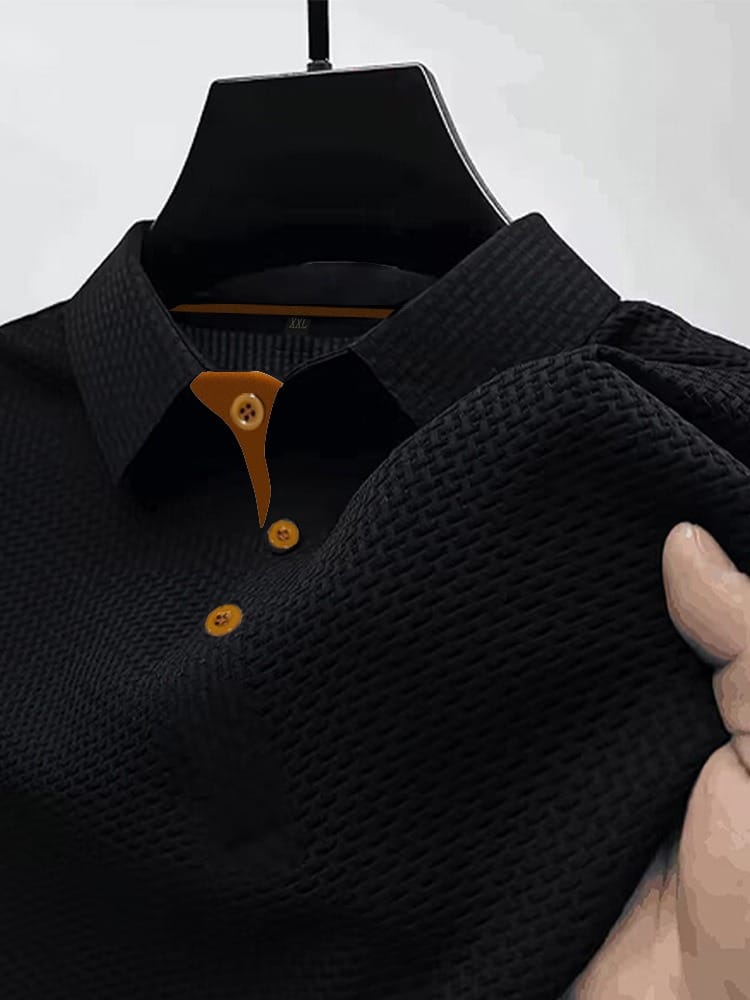 Harrison | Men's Textured Knit Polo Shirt