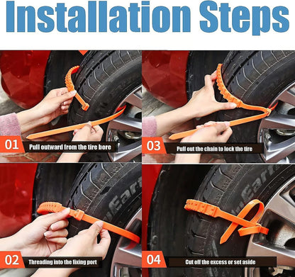 Universal Reusable Anti-skid PE Tire Chains