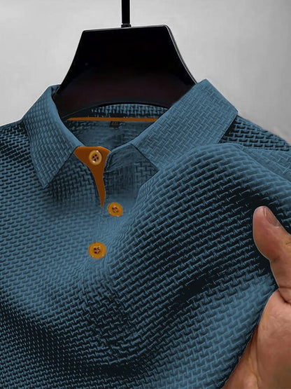 Harrison | Men's Textured Knit Polo Shirt