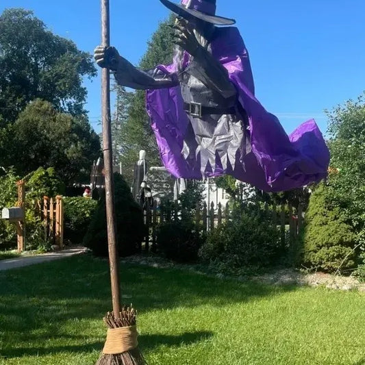 Halloween Props Garden Flying Witch