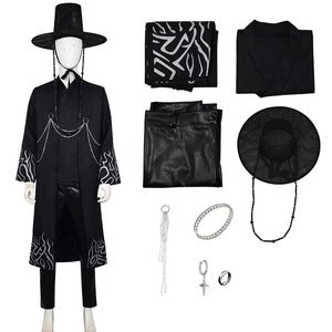 Boys “Your Idol” Performance Costume Full Set Black Halloween Cosplay Costume