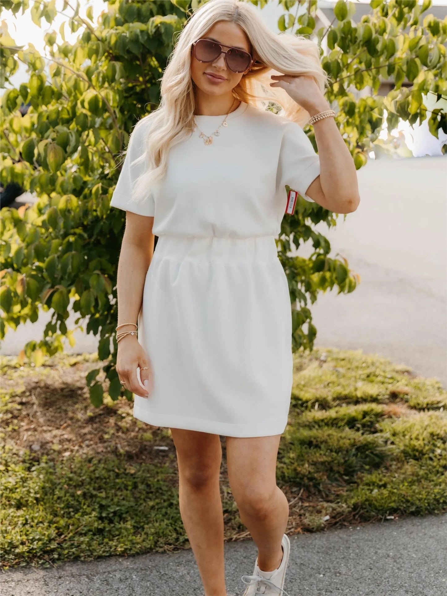 Air Essential Cinched T-Shirt Dress