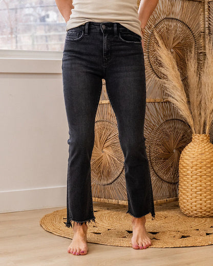 Vervet | Skye Raw-Hem High-Rise Wide Leg