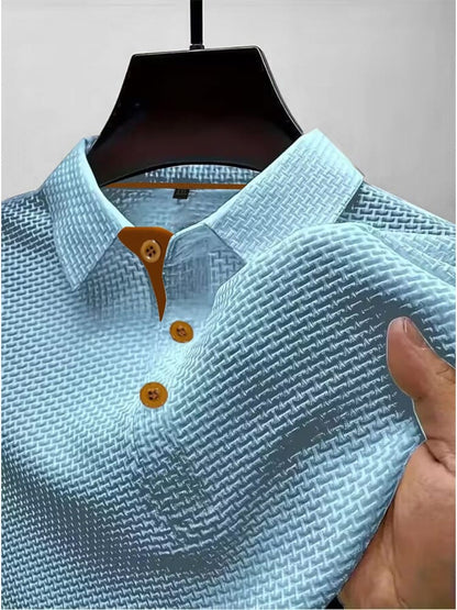 Harrison | Men's Textured Knit Polo Shirt