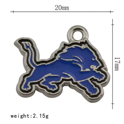20-Piece Detroit Lions Animal Dangle Charms Set – DIY Pendant Charms for Bracelets, Necklaces & Earrings