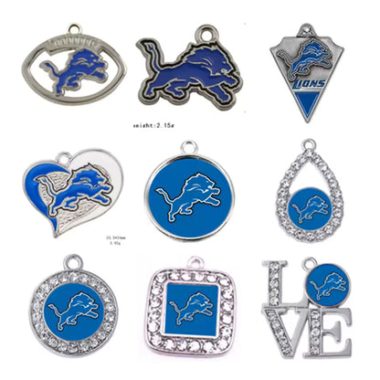 20-Piece Detroit Lions Animal Dangle Charms Set – DIY Pendant Charms for Bracelets, Necklaces & Earrings