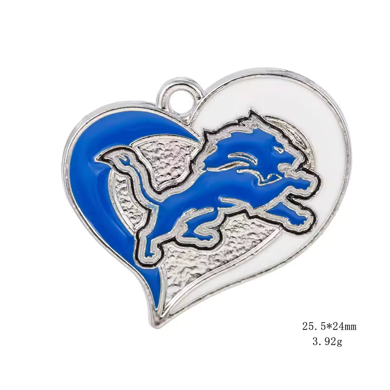 20-Piece Detroit Lions Animal Dangle Charms Set – DIY Pendant Charms for Bracelets, Necklaces & Earrings