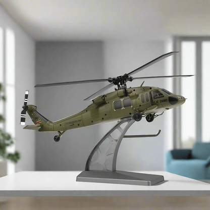 Blackhawk: Brushless 4CH Military RC Helicopter with Gyro and Dual Batteries