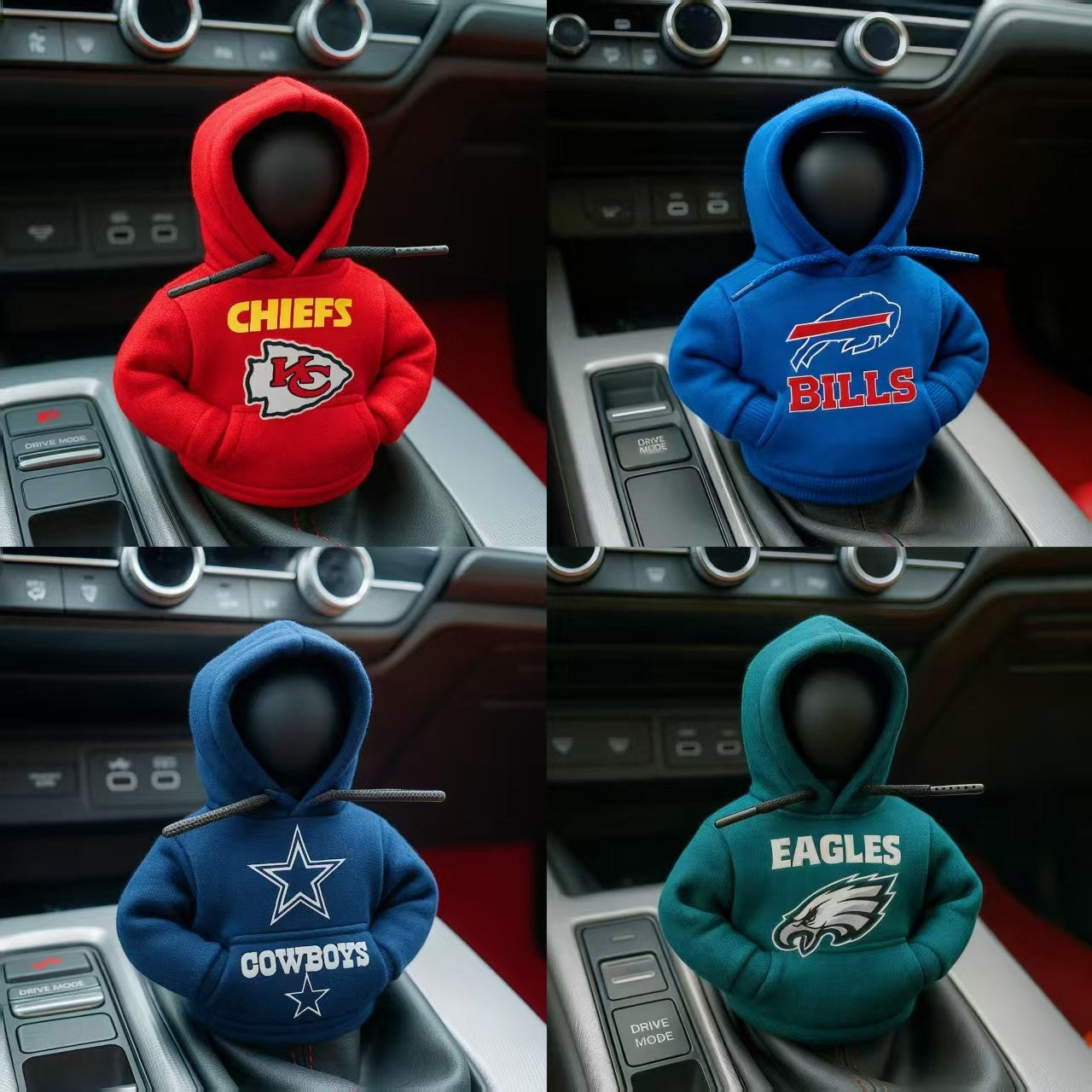 Football-Style Car Gear Shift Hoodie