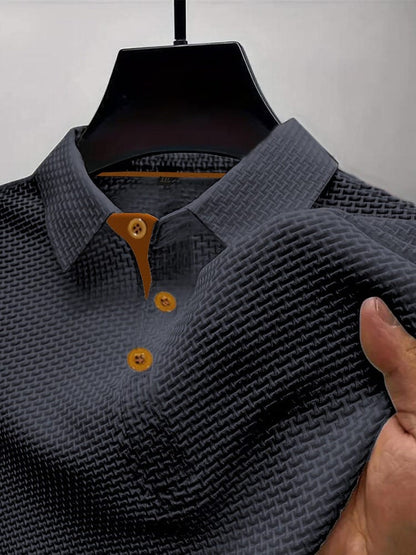 Harrison | Men's Textured Knit Polo Shirt