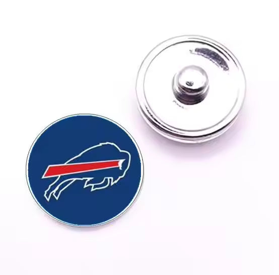 20-Piece Sports Dangle Charms Set – Football, Rugby & Buffalo Bills City Designs for DIY Jewelry