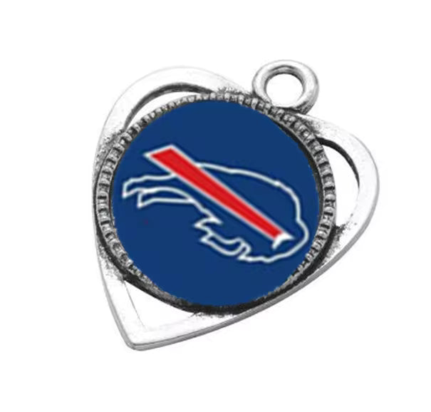 20-Piece Sports Dangle Charms Set – Football, Rugby & Buffalo Bills City Designs for DIY Jewelry