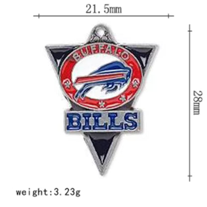 20-Piece Sports Dangle Charms Set – Football, Rugby & Buffalo Bills City Designs for DIY Jewelry