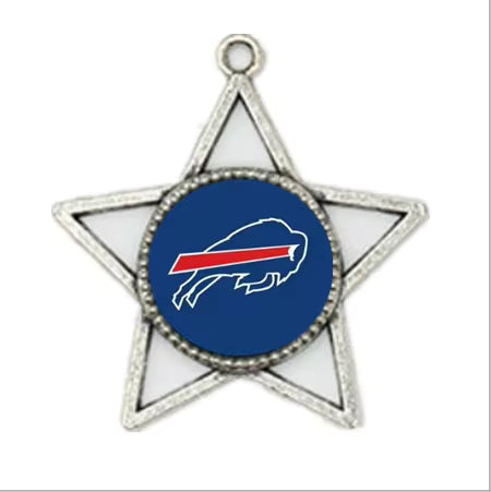 20-Piece Sports Dangle Charms Set – Football, Rugby & Buffalo Bills City Designs for DIY Jewelry