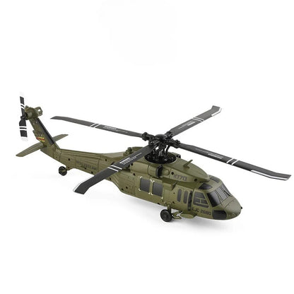 Blackhawk: Brushless 4CH Military RC Helicopter with Gyro and Dual Batteries