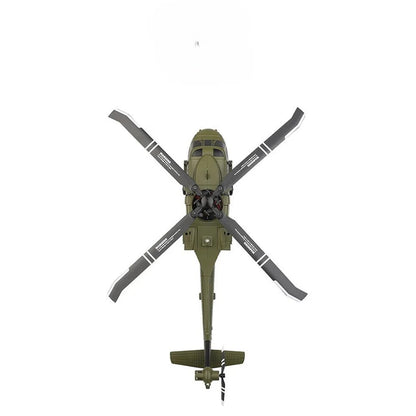 Blackhawk: Brushless 4CH Military RC Helicopter with Gyro and Dual Batteries