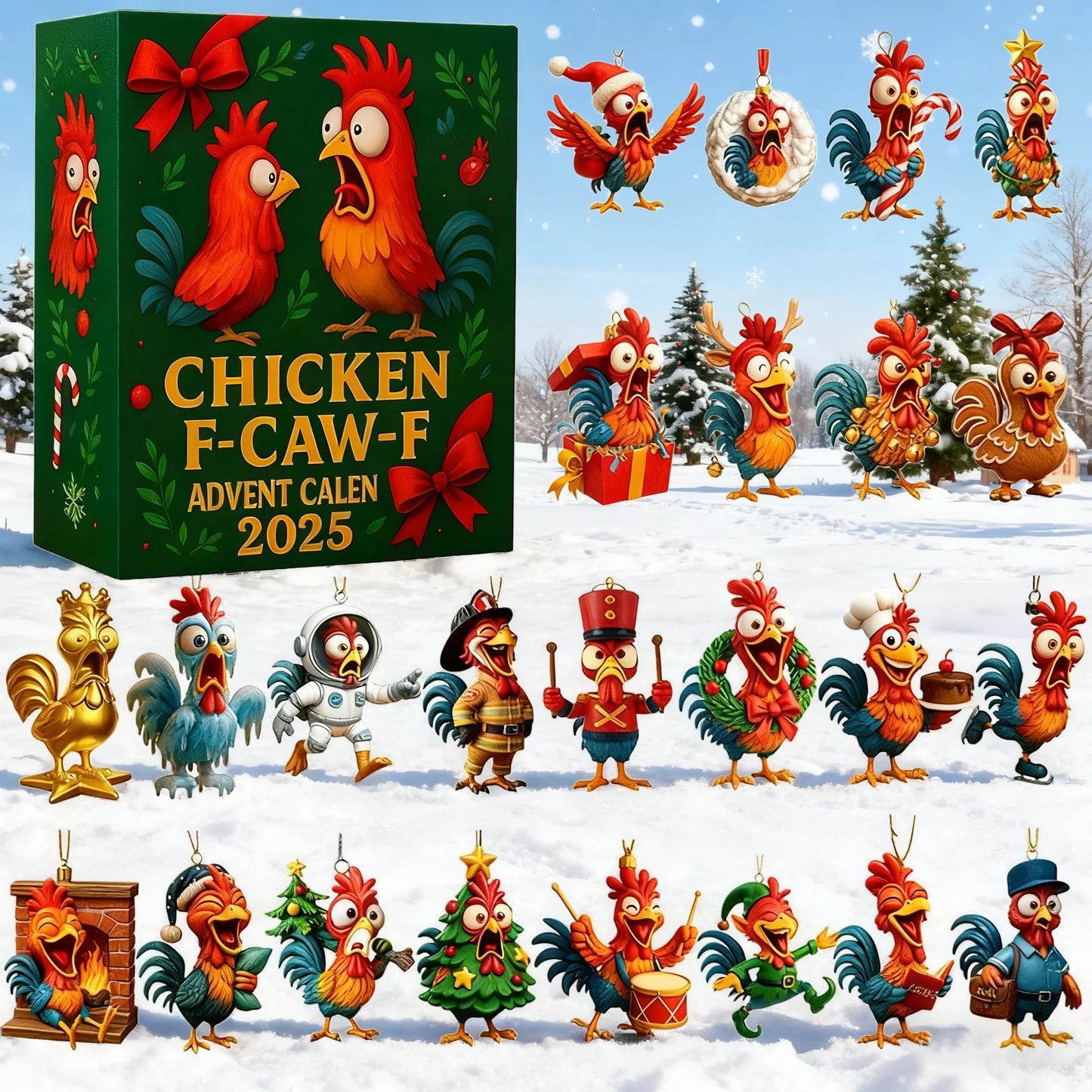 2025 Chicken F-Caw-F Advent Calendar Collection