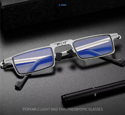 Ultralight Titanium Screwless Reading Glasses Foldable Portable