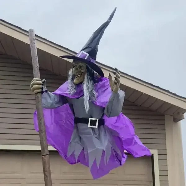 Halloween Props Garden Flying Witch