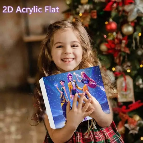 Kpop Demon Hunters Advent Countdown Calendar With 24pcs Keychain