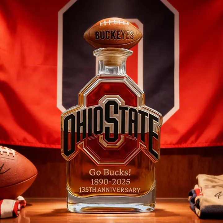 Ohio State Buckeyes Go Bucks 1980-2025 135th Anniversary Custom Bottle