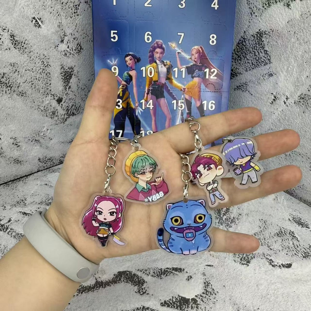 Kpop Demon Hunters Advent Countdown Calendar With 24pcs Keychain