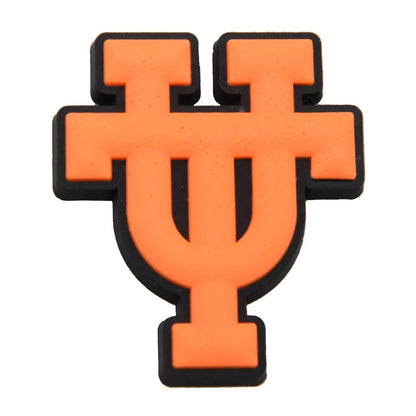 University of Hookem Texas College Sports Shoe Charms – 10pcs PVC Pins for Clogs, Backpacks & Wristbands
