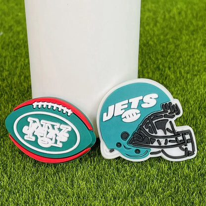 7pcs New york Jets Football Shoe Charms for Clog Sandals – Sports Team Accessories for Birthday Party Gifts