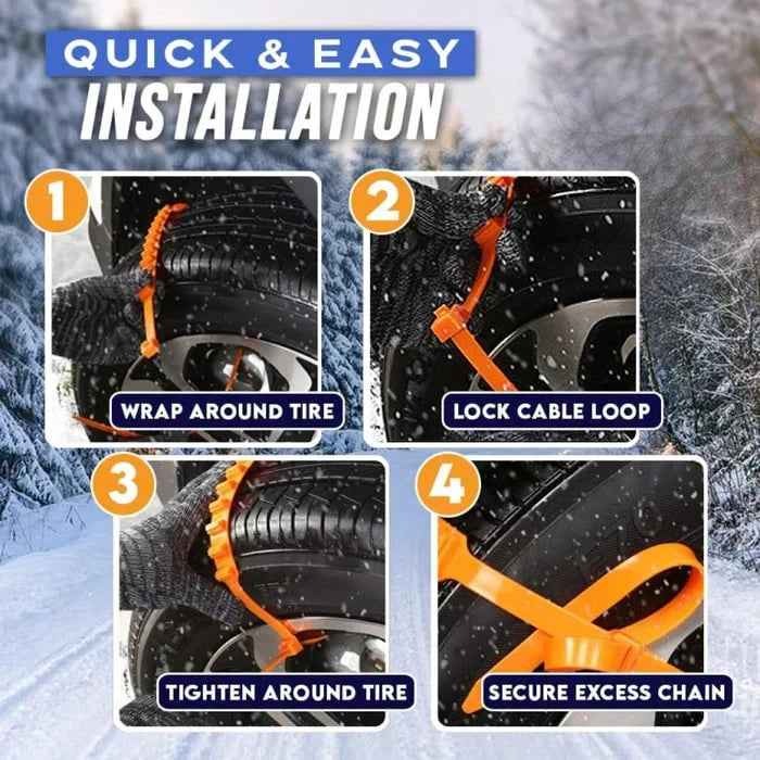 Universal Reusable Anti-skid PE Tire Chains