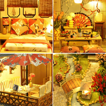 Large Realistic Wooden Doll House With LED Lights