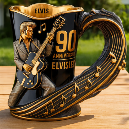 3D Elvis 90th Anniversary Mug